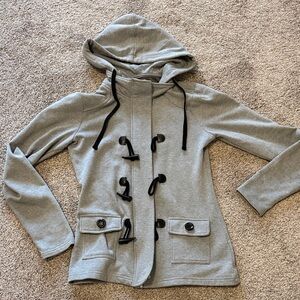 Guess Gray Utility Jacket with Black Accents